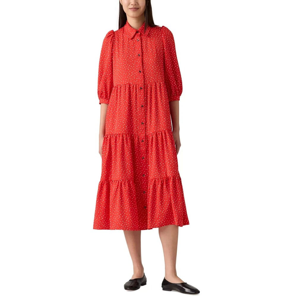 Levi's Womens Cynthia Puff-Sleeve Ti Marlo Dot size L
